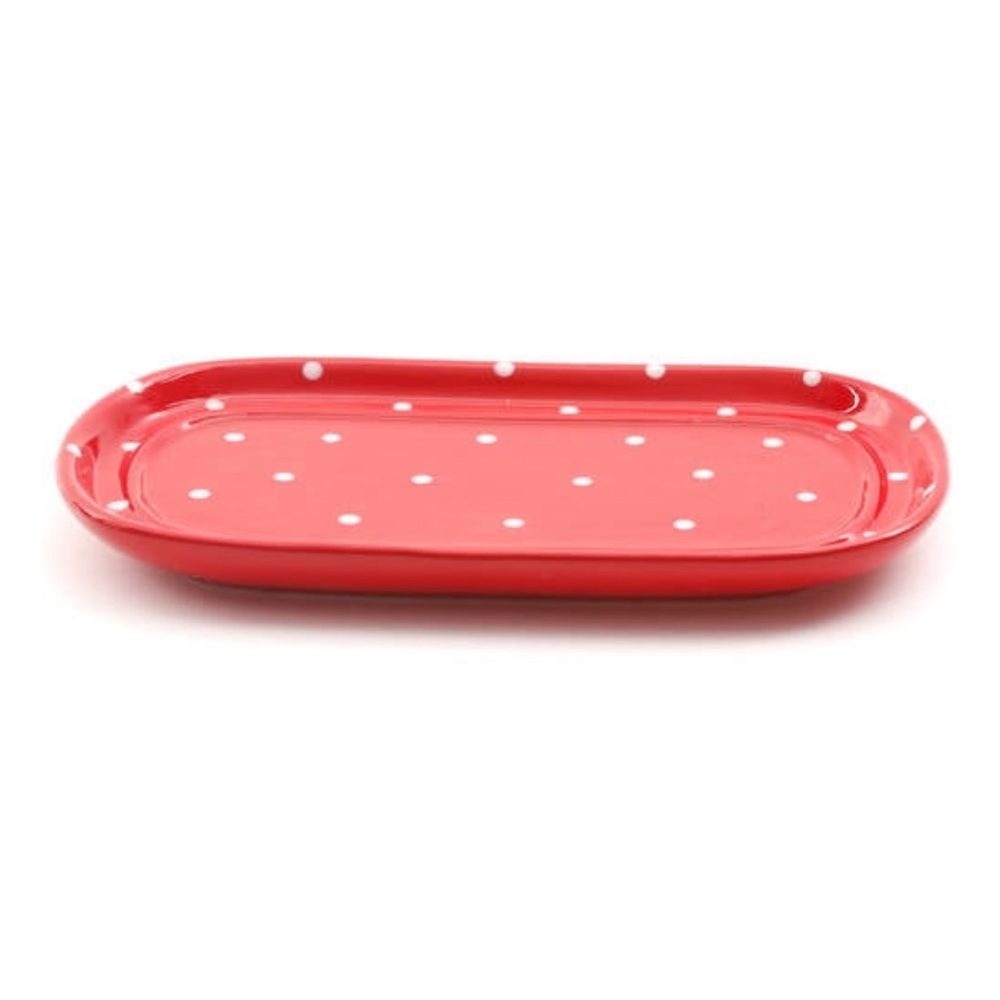 The Pioneer Woman Flea Market Red Decorated 6.5" Cow Butter Dish NEW - Picture 5 of 5